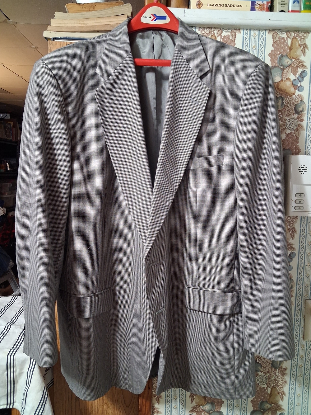Towncraft Gray Micro-Check Sport Coat